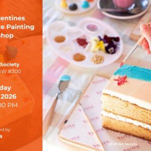 Sweet Valentines Couple’s Cake Painting Workshop - Regular